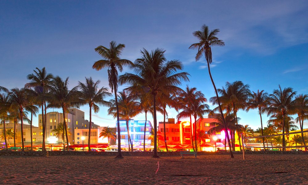 Ocean Drive night in Miami Beach