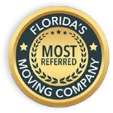 Flordia's Most Referred Moving Company badge